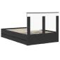 Preview: Bettrahmen mit Schubladen Schwarz 120 x 200 cm Ingenieurs Holz