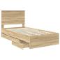 Preview: Bettrahmen Sonoma-Eiche 100 x 200 cm Ingenieurs Holz