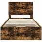Preview: Bettrahmen Geräucherte Eiche 100 x 200 cm Ingenieurs Holz