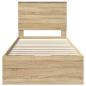 Preview: Bettrahmen Sonoma-Eiche 90 x 190 cm Ingenieurs Holz