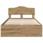 Preview: Bettrahmen mit Kopfteil Kunsthandwerk Eiche 120 x 200 cm
