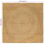 Preview: Teppich Braun 240 x 240 cm Jute