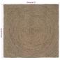 Preview: Teppich Grau 120 x 120 cm Jute