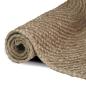 Preview: ARDEBO.de - Teppich Grau 240 x 240 cm Jute