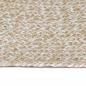 Preview: Teppich Natürlich und Weiß 200 x 200 cm Jute