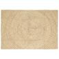 Preview: ARDEBO.de - Teppich Natürlich und Weiß 120 x 170 cm Jute