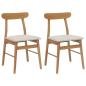 Preview: Esszimmerstuhl 2 pcs Natürlich und hell Massives Gummiholz