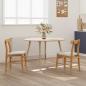 Preview: Esszimmerstuhl 2 pcs Natürlich und hell Massives Gummiholz