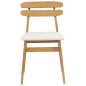Preview: Esszimmerstuhl 2 pcs Natürlich und hell Massives Gummiholz