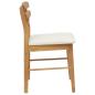 Preview: Esszimmerstuhl 2 pcs Natürlich und hell Massives Gummiholz