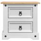Preview: Nachttisch Weiß 53 x 39 x 47 cm Massives Kiefernholz