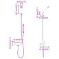 Preview: Duschkopf Set Chrom G 1 / 2 Zoll