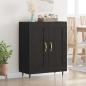 Preview: ARDEBO.de - Sideboard Schwarz Eichen-Optik 69,5 x 34 x 90 cm Holzwerkstoff