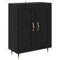 Preview: Sideboard Schwarz Eichen-Optik 69,5 x 34 x 90 cm Holzwerkstoff