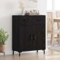 Preview: ARDEBO.de - Sideboard Schwarz Eichen-Optik 69,5 x 34 x 90 cm Holzwerkstoff