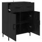 Preview: Sideboard Schwarz Eichen-Optik 69,5 x 34 x 90 cm Holzwerkstoff