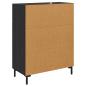 Preview: Sideboard Schwarz Eichen-Optik 69,5 x 34 x 90 cm Holzwerkstoff
