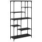 Preview: Bücherregal Schwarz Eichen-Optik 99 x 35,5 x 176 cm