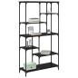 Preview: Bücherregal Schwarz Eichen-Optik 99 x 35,5 x 176 cm