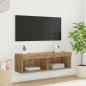 Preview: ARDEBO.de - TV-Wandschrank Panama Artisan-Eiche 100 x 30 x 30 cm