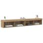 Preview: ARDEBO.de - TV-Wandregale Panama 2 pcs Artisan-Eiche 100 x 30 x 30 cm