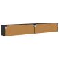 Preview: TV-Wandregale Wandmontiert Panama 2 pcs Schwarz Eichen-Optik