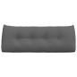 Preview: Rücken Kissen Dunkelgrau 120 x 24 x 50 cm Stoff