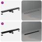 Preview: 2 in 1 Duschabfluss Schwarz 70 cm Edelstahl 304