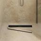 Preview: 2 in 1 Duschabfluss Schwarz 70 cm Edelstahl 304