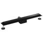 Preview: 2 in 1 Duschabfluss Schwarz 70 cm Edelstahl 304