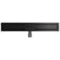 Preview: 2 in 1 Duschabfluss Schwarz 80 cm Edelstahl 304