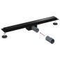 Preview: 2 in 1 Duschabfluss Schwarz 80 cm Edelstahl 304