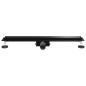 Preview: 2 in 1 Duschabfluss Schwarz 80 cm Edelstahl 304