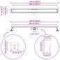Preview: 2 in 1 Duschabfluss Schwarz 100 cm Edelstahl 304