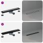 Preview: Duschablauf 2-in-1 mit 360° Siphon Schwarz 50 cm Edelstahl 304