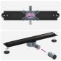 Preview: Duschablauf 2-in-1 mit 360° Siphon Schwarz 60 cm Edelstahl 304