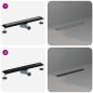 Preview: Duschablauf 2-in-1 mit 360° Siphon Schwarz 60 cm Edelstahl 304