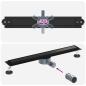 Preview: Duschablauf 2-in-1 mit 360° Siphon Schwarz 70 cm Edelstahl 304