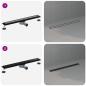 Preview: Duschablauf 2-in-1 mit 360° Siphon Schwarz 70 cm Edelstahl 304