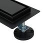 Preview: Duschablauf 2-in-1 mit 360° Siphon Schwarz 90 cm Edelstahl 304