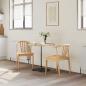 Preview: Esszimmerstuhl 2 pcs Natur Solides Gummiholz