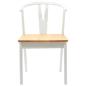 Preview: Esszimmerstuhl 2 pcs Weiß und Natur Massives Gummiholz