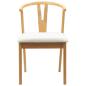 Preview: ARDEBO.de - Esszimmerstuhl 2 pcs Natürlich und hell Massives Gummiholz