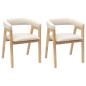 Preview: Esszimmerstühle 2 pcs Natur 54 x 57 x 73 cm Massives Gummiholz