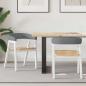 Preview: ARDEBO.de - Esszimmerstühle 2 pcs Weiß 54 x 57 x 73 cm Massives Gummiholz