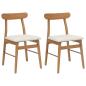 Preview: Esszimmerstuhl 2 pcs Natürlich und hell Massives Gummiholz