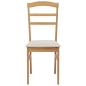 Preview: Esszimmerstuhl 2 pcs Natürlich und hell Massives Gummiholz