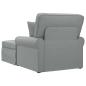 Preview: Chaise Lounge mit Rock Hellgrau 91 x 157 x 91 cm Stoff