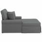 Preview: Chaise Lounge mit Rock 3 stk. Dunkelgrau Stoff 91 x 157 x 91 cm