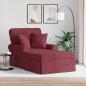 Preview: ARDEBO.de - Chaise Lounge mit Rock Weinrot 91 x 157 x 91 cm Stoff